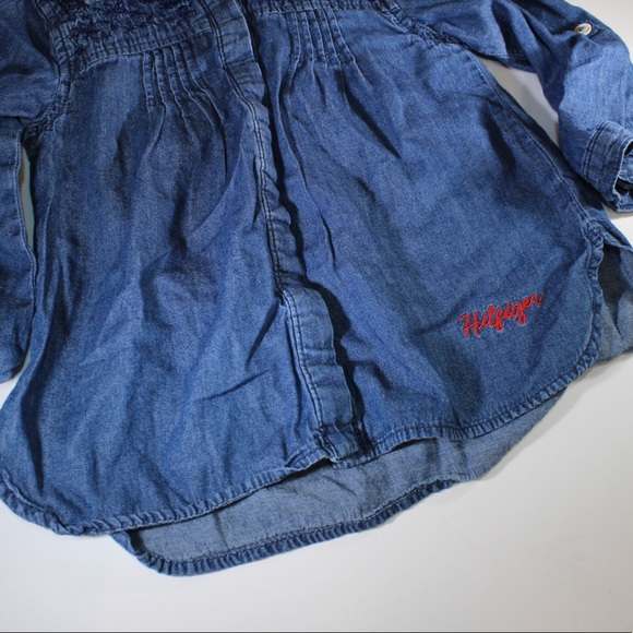 TOMMY HILFIGER Denim Embroidered Tunic Top 24m - Picture 3 of 6